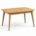 Tavolo da pranzo rettangolare in legno di rovere 120x75x75 cm